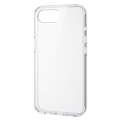 iPhone 16e ケース ハイブリッド 衝撃吸収 メタルステッカー付 クリア PM-A25SHVCK2CR エレコム 1個（直送品）