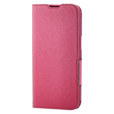 iPhone 16e ケース レザー 超軽量 カードケース機能付 ディープピンク PM-A25SPLFUJPND エレコム 1個（直送品）