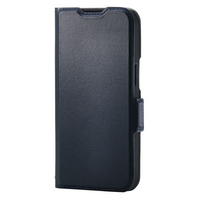 iPhone 16e ケース レザー カードケース機能付(ポケット×3) ネイビー PM-A25SPLFY3NV エレコム 1個（直送品）
