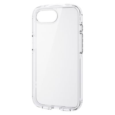 iPhone 16e ケース ハイブリッド  衝撃吸収 メタルステッカー付 クリア PM-A25STSLACR エレコム 1個（直送品）