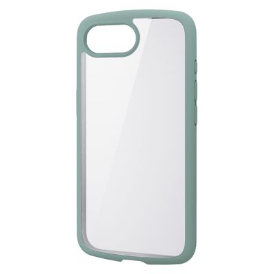 iPhone 16e ケース ハイブリッド 衝撃吸収 メタルステッカー付 グリーン PM-A25STSLFCGN エレコム 1個（直送品）