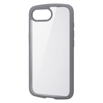 iPhone 16e ケース ハイブリッド メタルステッカー付 グレー PM-A25STSLFCGY エレコム 1個（直送品）