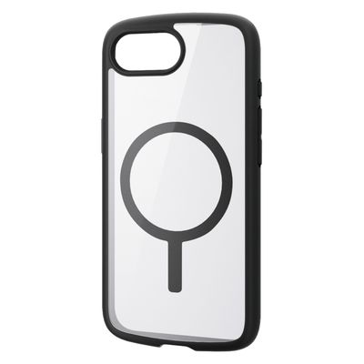 iPhone 16e ケース ハイブリッド 磁力吸着ワイヤレス充電対応 ブラック PM-A25STSLFCMBK エレコム 1個（直送品）