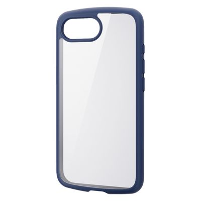 iPhone 16e ケース ハイブリッド メタルステッカー付 ネイビー PM-A25STSLFCNV エレコム 1個（直送品）