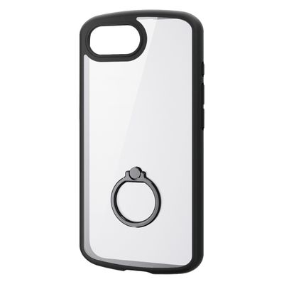 iPhone 16e ケース ハイブリッド  衝撃吸収 軽量 リング付 ブラック PM-A25STSLFCRBK エレコム 1個（直送品）