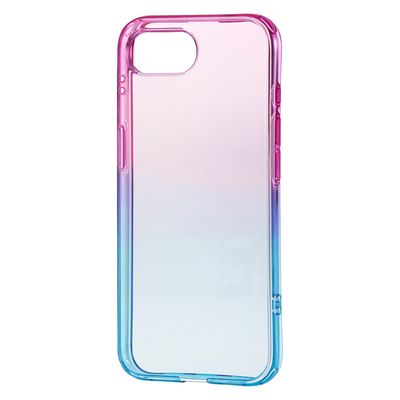 iPhone16e ケース ソフト 耐衝撃 グラデーション サクラ×アクア PM-A25SUCWCPNBU エレコム 1個（直送品）