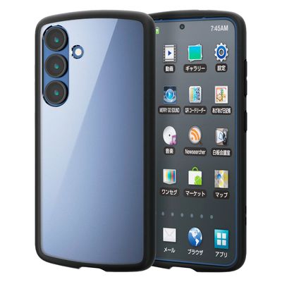 Galaxy S25 SC-51F ケース ハイブリッド 衝撃吸収 軽量 ブラック PM-G251TSLFCBK エレコム 1個（直送品）
