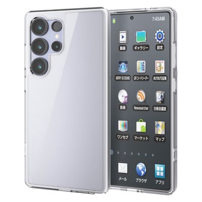 Galaxy S25 Ultra SC-52F ケース ハイブリッド 衝撃吸収 クリア PM-G252HVCKCR エレコム 1個（直送品）