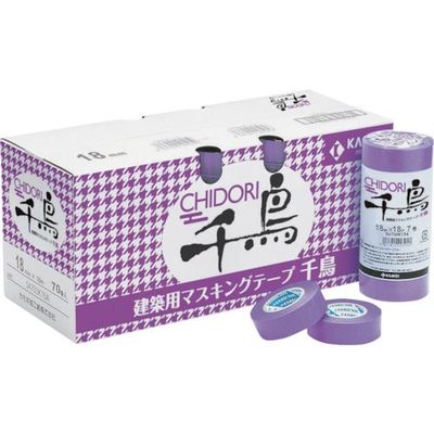 カモ井加工紙 カモ井 マスキングテープ建築塗装用 千鳥 20ミリ×18m(6巻入り) CHIDORI-20 1パック(6巻)（直送品）