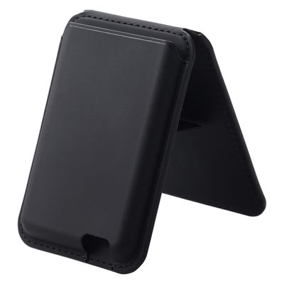 カードケース スマホスタンド MagSafe iPhone 2~3枚収納 ブラック AMS-MAGWSBK エレコム 1個（直送品）