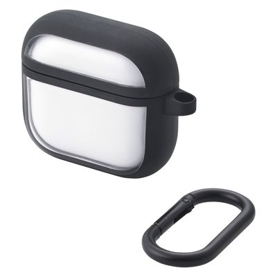AirPods 4 ケース 用 耐衝撃 カバー 衝撃吸収 落下防止 ブラック AVA-AP06TSLFCBK エレコム 1個（直送品）