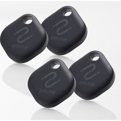 スマートタグ 紛失防止 タグ 4個入り 電池交換タイプ 防水・防塵 ブラック LGT-ELBETG1BKA4 エレコム 1個（直送品）