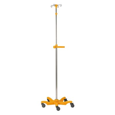 松吉医科器械 マツヨシIVスタンド(4個掛) MY-2239 点滴スタンド MY-2239(オレンジ) 1台（直送品）