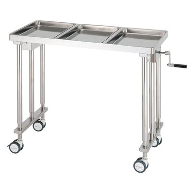 【軒先渡し】松吉医科器械 マツヨシ消毒盤台(3枚用) MY-WC0051 ハンドル手動昇降式 1台（直送品）