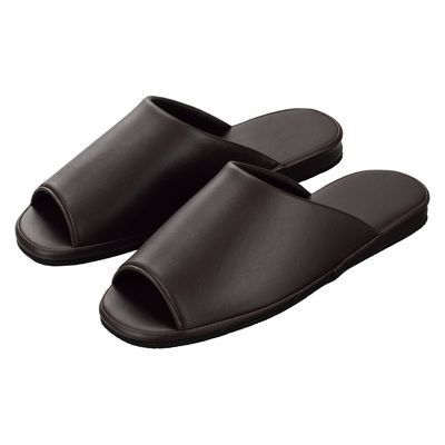 松吉医科器械 マツヨシ スリッパ(抗菌・前開き) ブラウン HP-21(27.0CM) 1セット(12足入)（直送品）