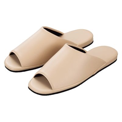 松吉医科器械 マツヨシ スリッパ(抗菌・前開き) ベージュ HP-21(27.0CM) 1セット(12足入)（直送品）