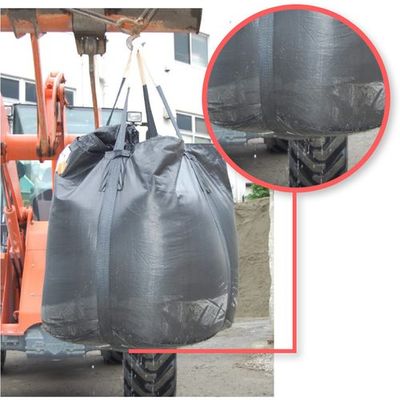 萩原工業 萩原 コンテナバッグ フレキシブル・コンテナバッグ 黒 丸型1t 全開排出口付 HS405RW050514 1枚(1袋)（直送品）