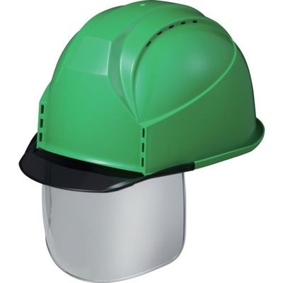 住べテクノプラスチック スミハット KKC3S型 帽体(ミドリ)・バイザー(グレースモーク)・シールド付き KKC3S-B-15-G 1個（直送品）