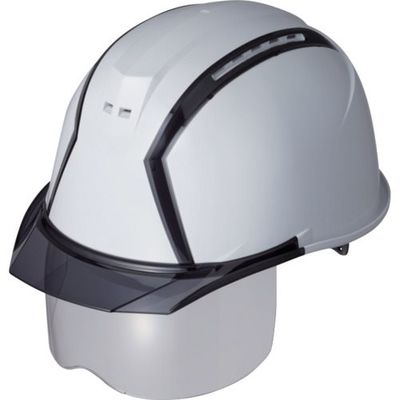 スミハット MXCS型 帽体(スノーホワイト)・バイザー(グレースモーク)・シールド付き MXCS-B-12-G 1個（直送品）