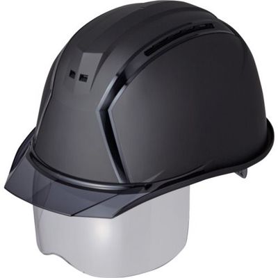 スミハット MXCS型 帽体(マットブラック)・バイザー(グレースモーク)・シールド付き MXCS-B-69-G 1個（直送品）