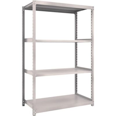 TRUSCO スチールラック M2型軽中量棚 1160×880×H1800 4段 単体 ネオグレー M2-6494 NG 1セット(1台)（直送品）