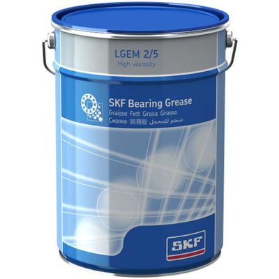 SKF 軸受用グリース 高粘度 LGEM 2 (5kg缶入り) 2/5 1缶 564-6054（直送品）