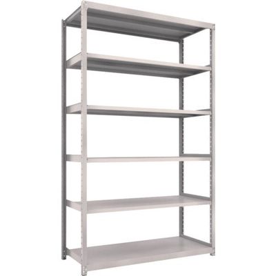 TRUSCO スチールラック M2型軽中量棚 1460×880×H2400 6段 単体 ネオグレー M2-8596 NG 1セット(1台)（直送品）