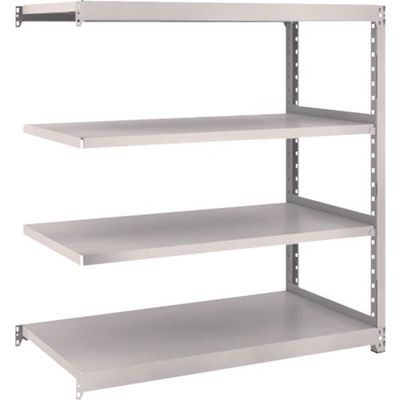 TRUSCO スチールラック M2型軽中量棚 1160×880×H1200 4段 連結 ネオグレー M2-4494B NG 1セット(1台)（直送品）