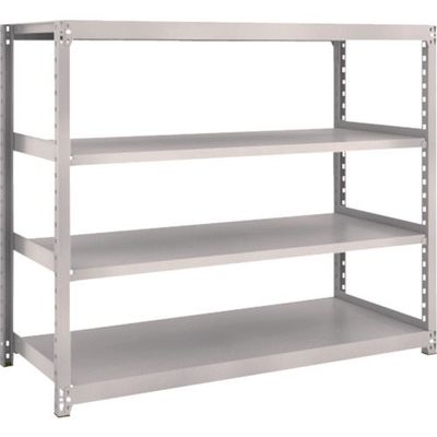 TRUSCO スチールラック M2型軽中量棚 1460×880×H1200 4段 単体 ネオグレー M2-4594 NG 1セット(1台)（直送品）