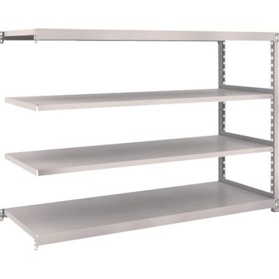 TRUSCO スチールラック M2型軽中量棚 1760×880×H1200 4段 連結 ネオグレー M2-4694B NG 1セット(1台)（直送品）