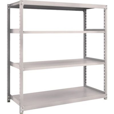 TRUSCO スチールラック M2型軽中量棚 1460×880×H1500 4段 単体 ネオグレー M2-5594 NG 1セット(1台)（直送品）