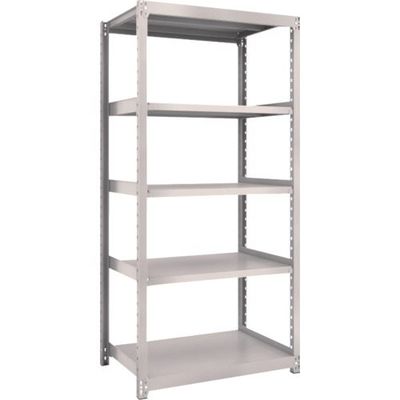 TRUSCO スチールラック M2型軽中量棚 860×880×H1800 5段 単体 ネオグレー M2-6395 NG 1セット(1台)（直送品）