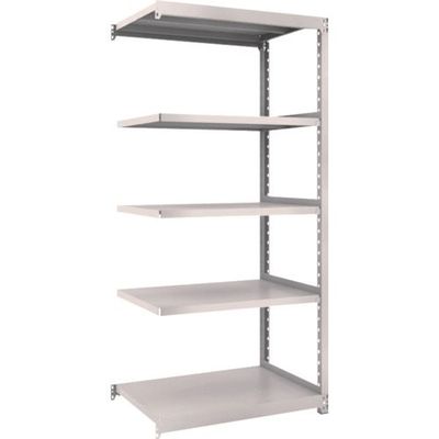 TRUSCO スチールラック M2型軽中量棚 860×880×H1800 5段 連結 ネオグレー M2-6395B NG 1セット(1台)（直送品）