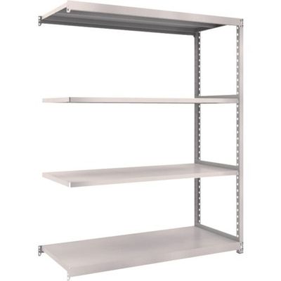 TRUSCO スチールラック M2型軽中量棚 1460×880×H1800 4段 連結 ネオグレー M2-6594B NG 1セット(1台)（直送品）