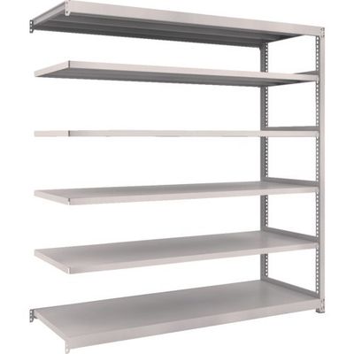 TRUSCO スチールラック M2型軽中量棚 1760×880×H1800 6段 連結 ネオグレー M2-6696B NG 1セット(1台)（直送品）