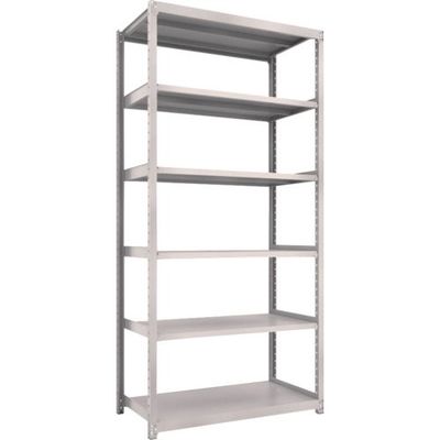TRUSCO スチールラック M2型軽中量棚 1160×880×H2400 6段 単体 ネオグレー M2-8496 NG 1セット(1台)（直送品）