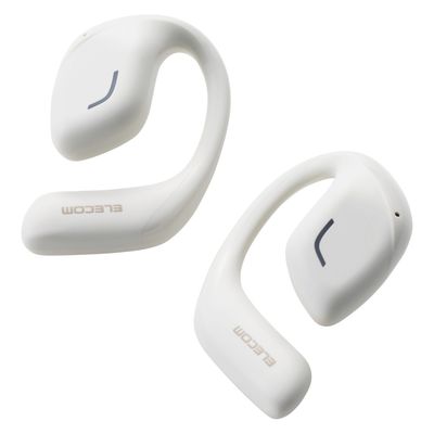 ワイヤレスイヤホン Bluetooth 無線 オープンイヤー 高音質 スノーホワイト LBT-OWS01WH エレコム 1個（直送品）