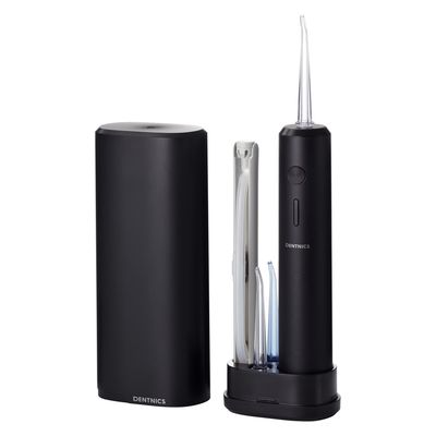 ジェットウォッシャー 口腔洗浄器 タンクレス 防水 IPX7 充電式 小型 軽量 黒 HC-JF01BK エレコム 1個（直送品）