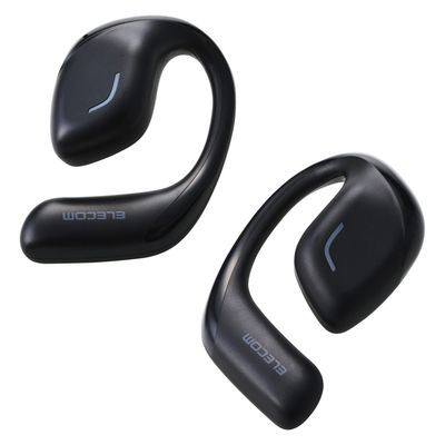 ワイヤレスイヤホン Bluetooth 無線 オープンイヤー 高音質 スモーキーブラック LBT-OWS01BK エレコム 1個（直送品）