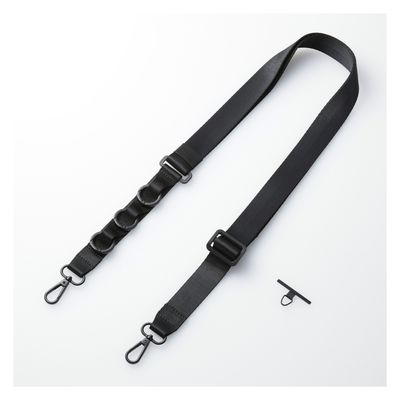スマホショルダー ストラップ 97~150cm ループ付 カラビナ ディープブラック P-STSDH1FLPCBK エレコム 1個（直送品）