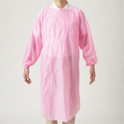 川西工業 ポリエチレン袖付エプロン 4442 使い捨て ディスポ 医療介護 ガウン 1梱(10枚入x20箱)（直送品）