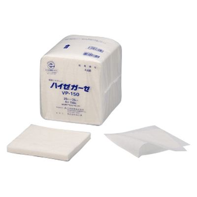 小津産業 ハイゼガーゼ(4ツ折)VPー150 VP-150 23385607 25X25CM(150イリ) 1箱(150枚)（直送品）