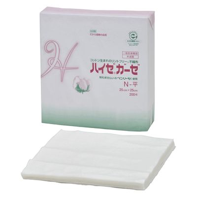 小津産業 ハイゼガーゼ(平)Nー平 23385600 25X25CM(200イリ) 1箱(200枚)（直送品）