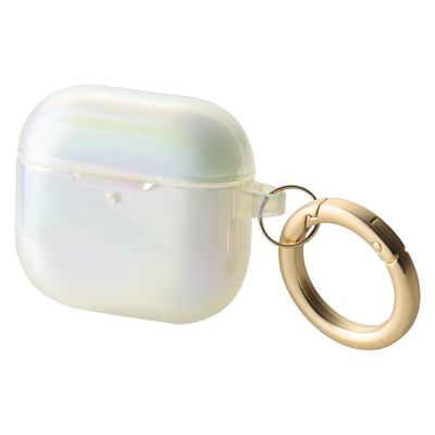 AirPods 4 ケース 用 ソフト カバー 落下防止 クリアオーロラ AVA-AP06UCACR エレコム 1個（直送品）