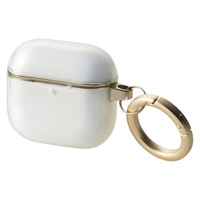 AirPods 4 ケース 用 ソフト カバー 落下防止 クリア×ゴールドライン AVA-AP06UCMCR エレコム 1個（直送品）