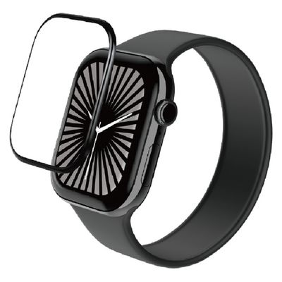 アップルウォッチ ガラス フィルム 【42mm対応】 高透明 ブラック AW-24BFLGGR エレコム 1個（直送品）