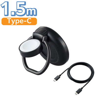 ワイヤレス充電器 Qi認証 Qi2対応 15W/7.5W/5W マグネット式 卓上 ブラック EC-MA07BK エレコム 1個（直送品）