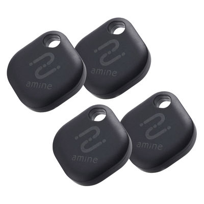 スマートタグ 紛失防止 タグ 4個入り 電池交換タイプ 防水・防塵 ブラック LGT-BETG1BKA4 ロジテック 1個（直送品）