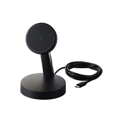 ワイヤレス充電器 Qi認証 Qi2対応 マグネット式 充電スタンド ブラック W-MS10BK エレコム 1個（直送品）