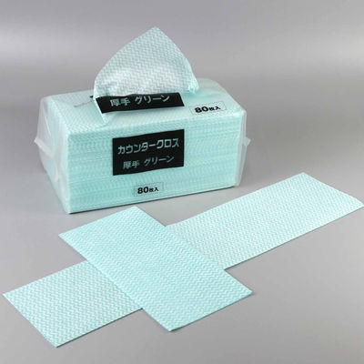 ミズムジャパン MISM カウンタークロス 厚手 80枚組 グリーン 1パック（直送品）